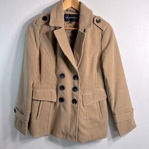 LB Diffusion Women's Classic Tan Pea Coat